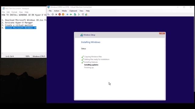 How to install Windows 10 PRO on Hyper-V Virtual Machine смотреть онлайн