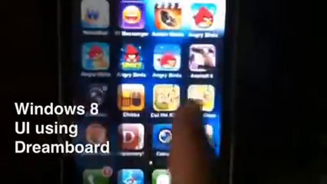 Windows 8 UI using iPhone 3GS (dreamboard) смотреть онлайн