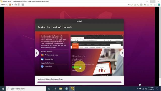 How to install Ubuntu Desktop using VMware Workstation 16 Player смотреть онлайн