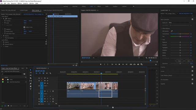 Adobe Premiere Copy and paste effects смотреть онлайн