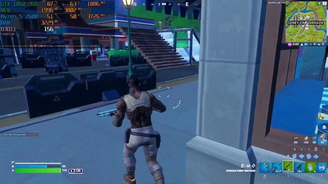 Fortnite: Ryzen 5 2600 + GTX 1060 3 GB / Performance mode with Low Meshes смотреть онлайн