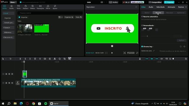 COMO REMOVER FUNDO VERDE (Chroma key) DE VÍDEOS USANDO O CAPCUT v3.6.0 смотреть онлайн