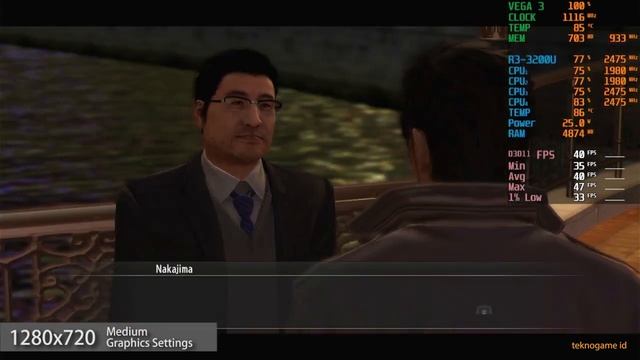 Yakuza 5 Remastered | AMD Ryzen 3 3200U Vega 3 | Gameplay Benchmark смотреть онлайн