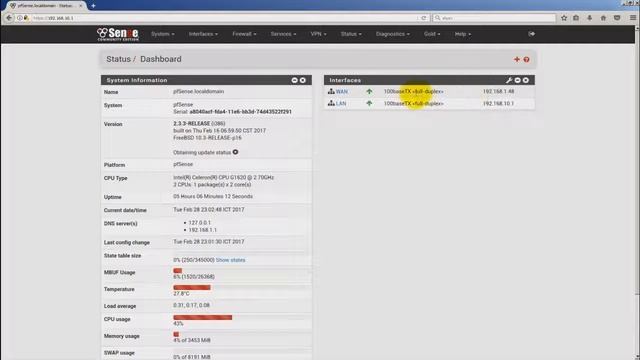 Basic pfsense Part3 :การติดตั้งและตั้งค่าเบื้องต้น..ต่อ ผ่าน Web Browser смотреть онлайн