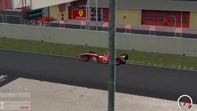 Assetto Corsa - Ferrari 2004 on Mugello track with Logitech G920 (default settings). смотреть онлайн