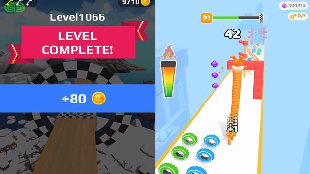 Sky Rolling Ball 3D Vs Long Neck Run - Android iOS Gameplay Walkthrough - Mobile Games - 180 смотреть онлайн