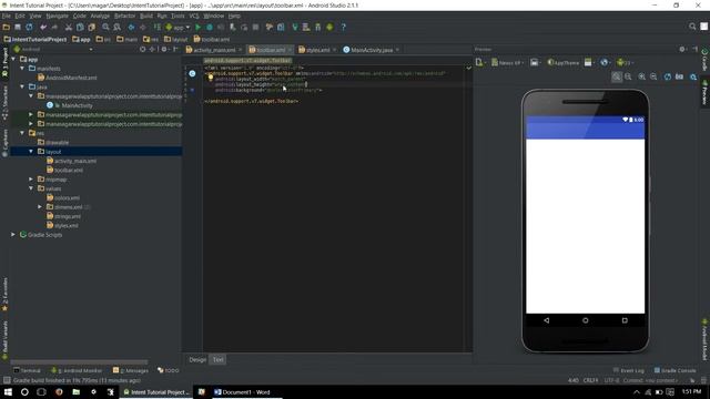 Android Studio Creating Custom ToolBar | 5 смотреть онлайн