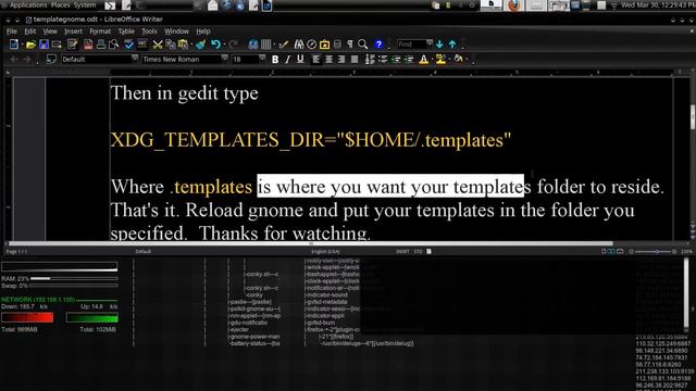 Use Gnome Templates Arch GNU / Linux смотреть онлайн