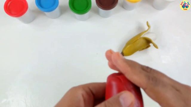 Learn Names of Fruits - How to Make Play Doh Fruits - Apple Banana Orange - Popular Play Doh Fruits смотреть онлайн