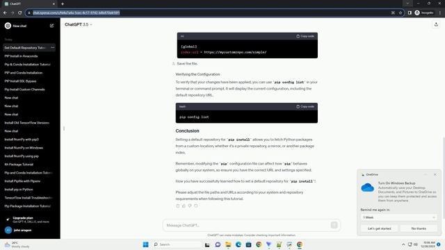 Pip Install Set Default Repository