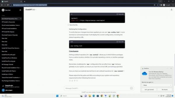 pip install set default repository