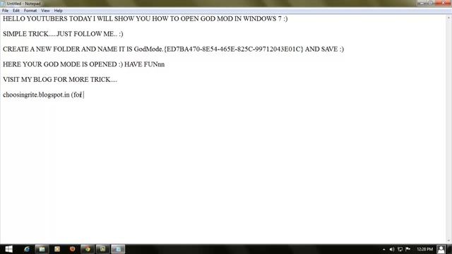 How to Open God Mode in Windows 7 смотреть онлайн