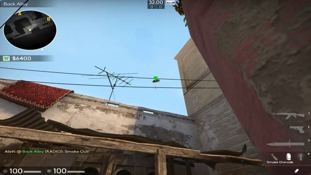 CS:GO Mirage house to window smoke смотреть онлайн