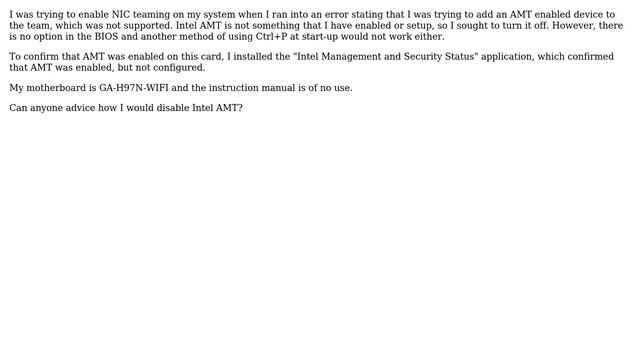 Disable Intel AMT смотреть онлайн