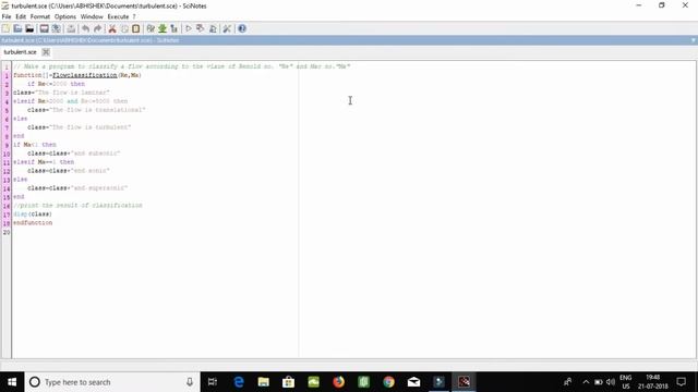 Write coding of flow classification of Renold and mac numbers on Scilab смотреть онлайн