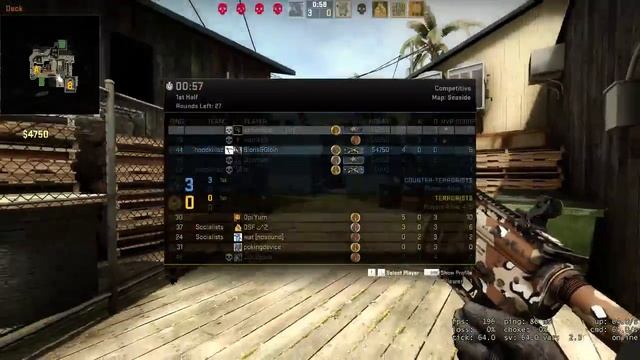 CSGO Valve MM - de_seaside смотреть онлайн