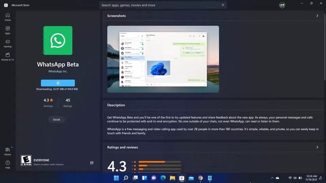 Download WhatsApp Beta for Windows 11 from Microsoft Store смотреть онлайн