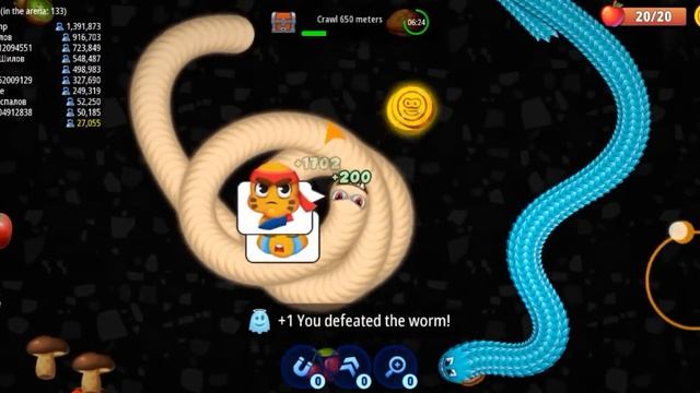 Biggest snake run in the flied.worms zone game play video.android game#upload#2022 смотреть онлайн