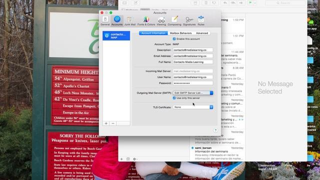 Configuración del servidor de salida en Mail de Mac смотреть онлайн