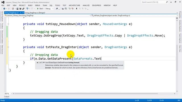 How to Drag and Drop on Textbox in Form C# NET 2012 смотреть онлайн