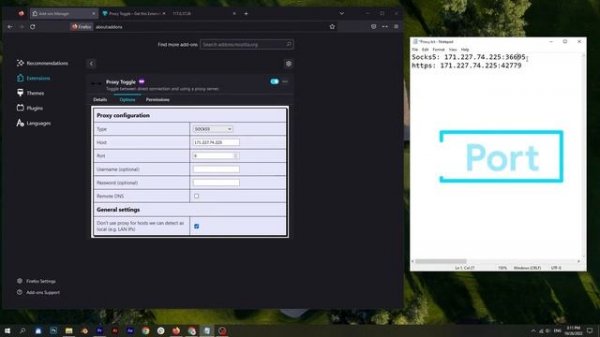 How to set up HTTP and Socks5 proxy on Mozilla Firefox using Proxy Toggle extensions