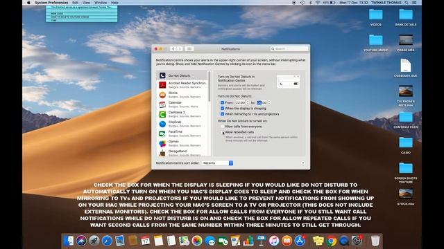 HOW TO SETUP OR CUSTOMIZE DO NOT DISTURB IN MAC OS MOJAVE смотреть онлайн