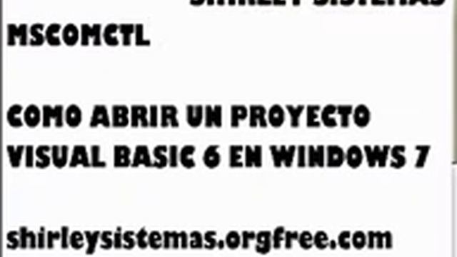 Abrir Proyecto visual basic 6 en Windows 7 - How to open project Visual basic 6.0 in Windows 7 смотреть онлайн