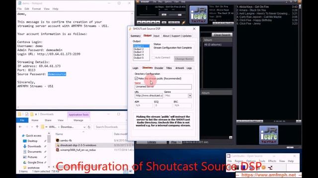 Part 2 How to webcast using Winamp without Centova AutoDJ features смотреть онлайн