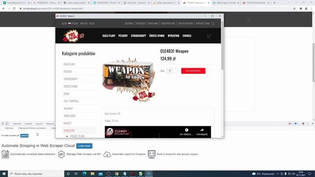 Web Scraper dla sklepów z fajerwerkami смотреть онлайн