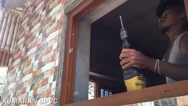 Colour UPVC | Sliding Window installation | Teakwood Colour UPVC Window | UPVC Colour | KUMARAN UPV смотреть онлайн
