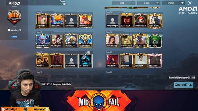 BGMI | AMD Presents Streamer Quest with Windows 11 powered by Lenovo | DAY 3 смотреть онлайн