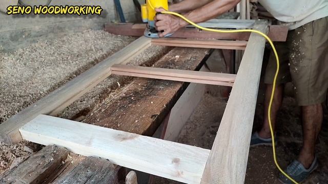 Simple woodworking project | Make glass windows 3 squares | Seno woodworking смотреть онлайн