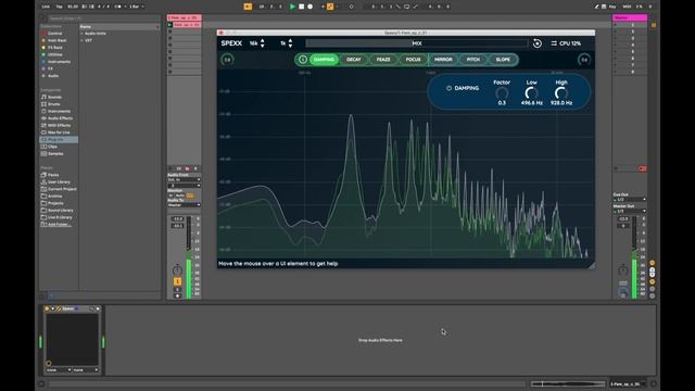 SPEXX Features: Continuous base effect Spectral Freeze & Damping effect смотреть онлайн