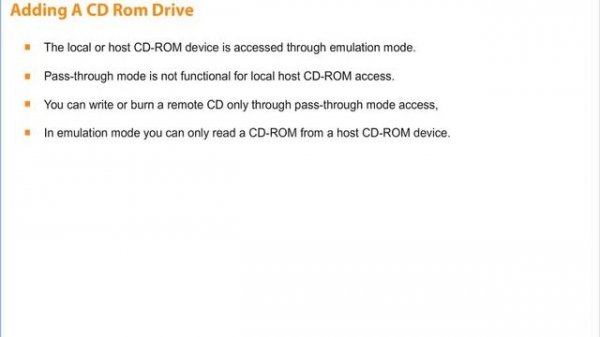 VMWare Training: Adding A CD Rom Drive To VMWare Virtual Machine VIADMIN