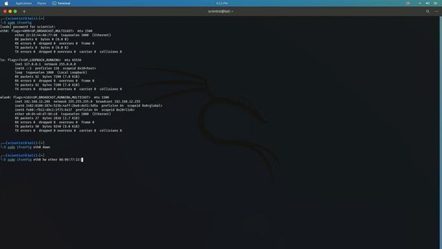 how to change MAC address in kali Linux machine смотреть онлайн