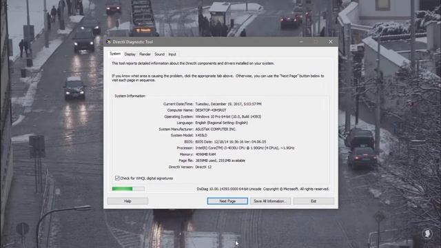 Tutorial Melihat Spesifikasi Laptop melalui DirectX Diagnostic Tools dxdiag смотреть онлайн