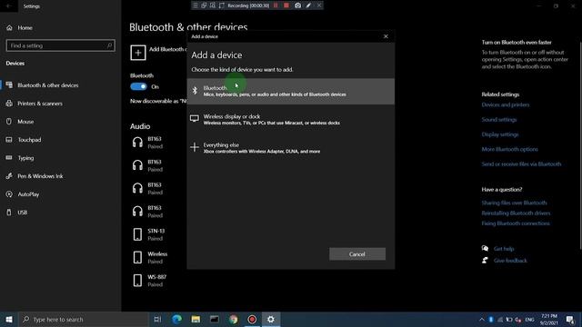 Add Bluetooth device on Windows 10 смотреть онлайн