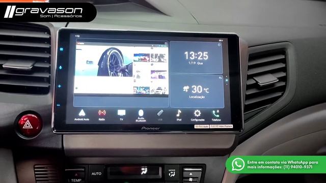 Multimídia Pioneer DMH-ZF9380TV com tela flutuante de 9 polegadas - Honda Civic смотреть онлайн