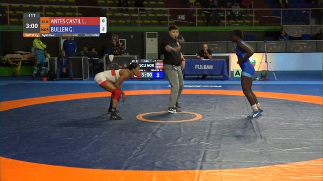 1/8 WW - 57 kg: L. ANTES CASTIL (ECU) v. G. BULLEN (NOR) смотреть онлайн