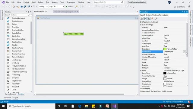 Label Control in C# Window Application смотреть онлайн