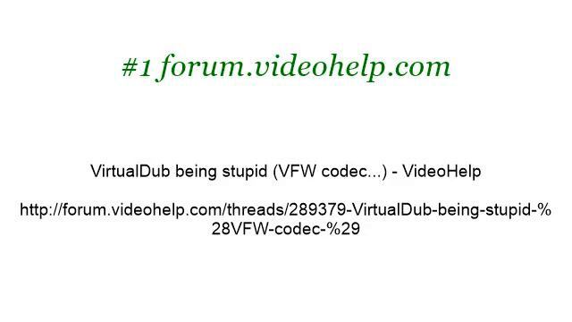 What Is VFW Codec? смотреть онлайн