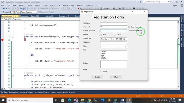 LEC # 8 : Working on different Events & Methods of Controls in Windows Form Application using C# смотреть онлайн