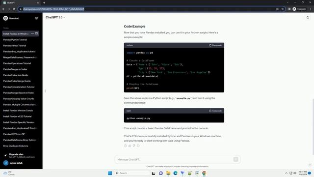install python pandas in windows смотреть онлайн