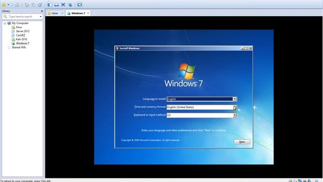 Install Window 7 on VMWARE part 1 смотреть онлайн