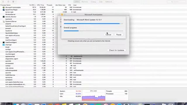 Office update for osX using more than 100% CPU смотреть онлайн