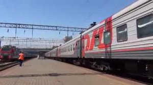 Отправление ЭП1М 764 с поездом №312 Воркута — Новороссийск