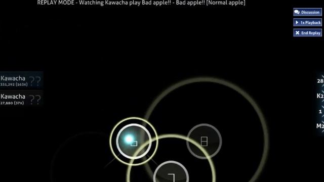 【osu!】Bad apple!!-Bad apple!! [Normal apple] смотреть онлайн