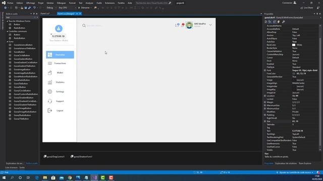 C# UI Modern Design - Balance Wallet UI Design - Dashboard Winform App GUNA framework смотреть онлайн