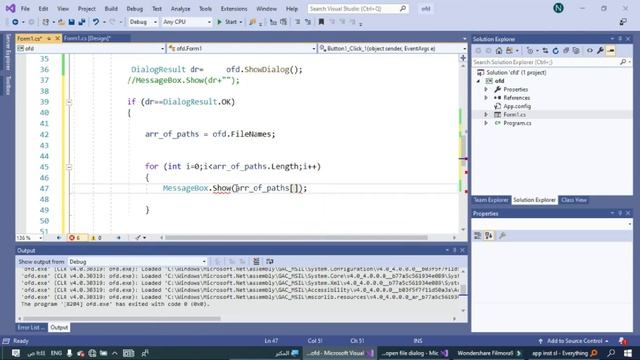 Open File Dialog Tool in C# смотреть онлайн