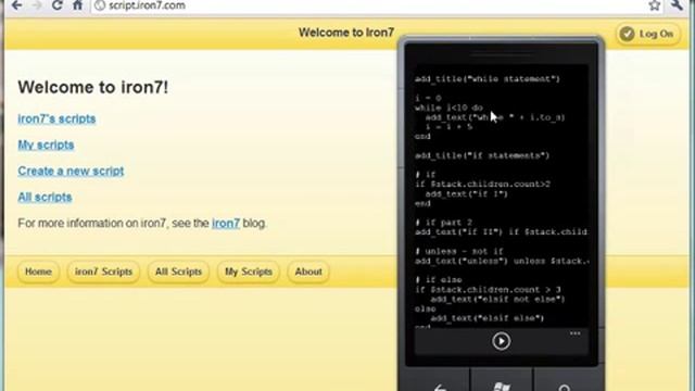 Iron7 - Ruby Scripting for your Windows Phone 7 #wp7comp смотреть онлайн